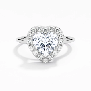 1.50ct Moissanite Engagement Ring 18K White Gold