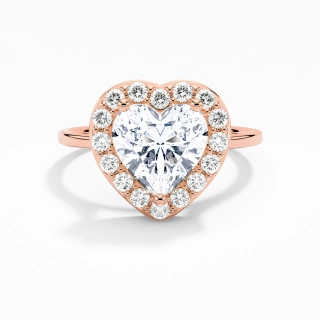 2.00ct Moissanite Engagement Ring 14K Rose Gold