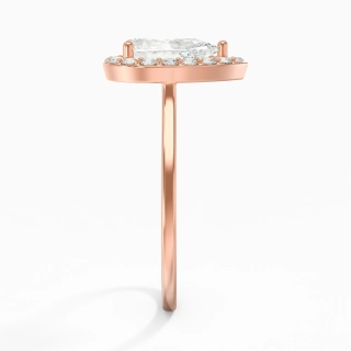 1.50ct Moissanite Engagement Ring 18K Rose Gold