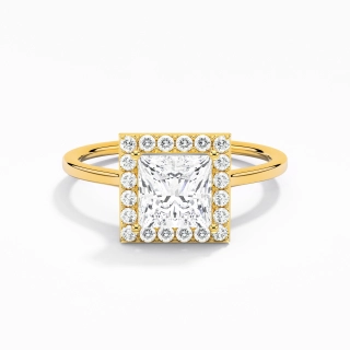 1.00ct Moissanite Engagement Ring 14K Gold