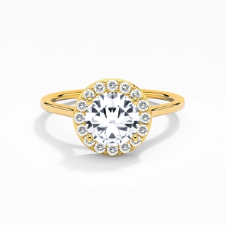 1.00ct Moissanite Engagement Ring 14K Gold