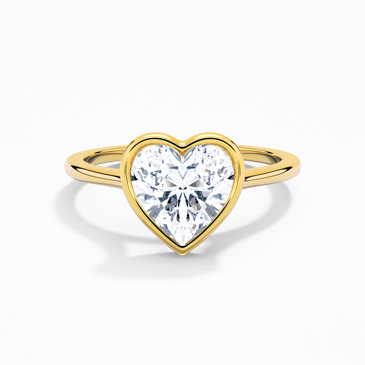 Understated Heart 1.50ct Moissanite Engagement Ring