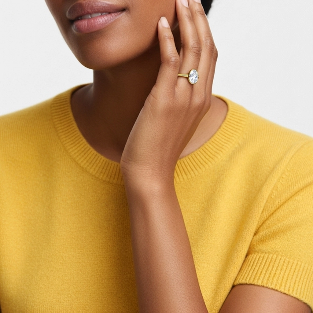 1.50ct Moissanite Engagement Ring 925 Sterling Silver