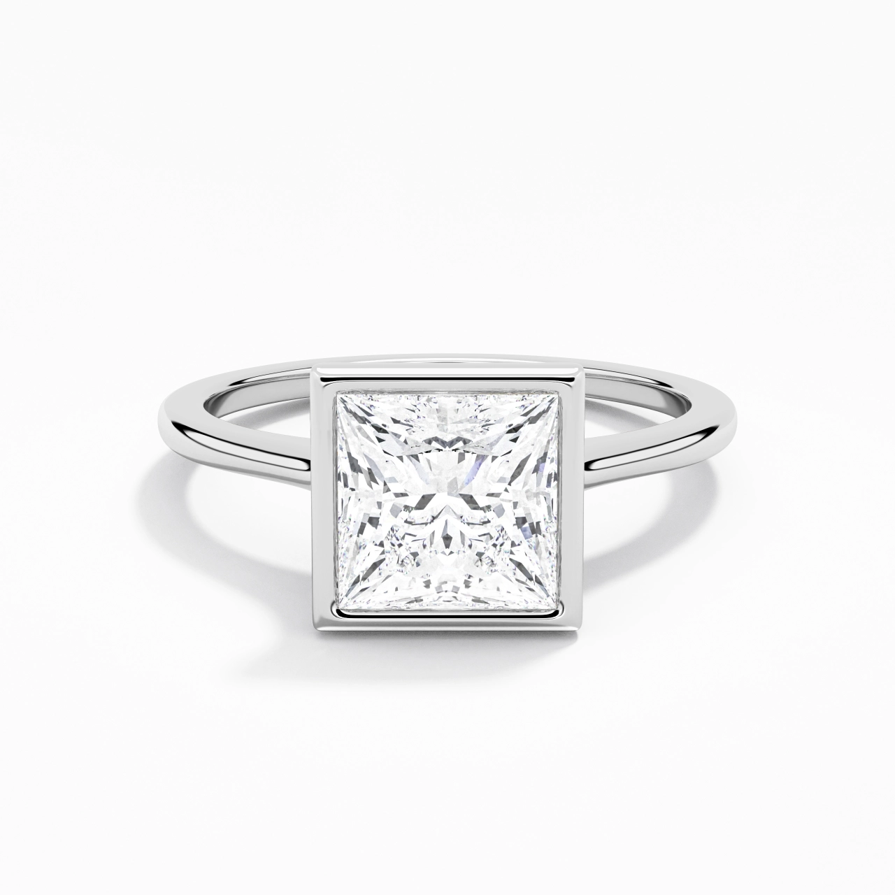 Sobre Princesse 1.50ct Moissanite Bague de fiançailles