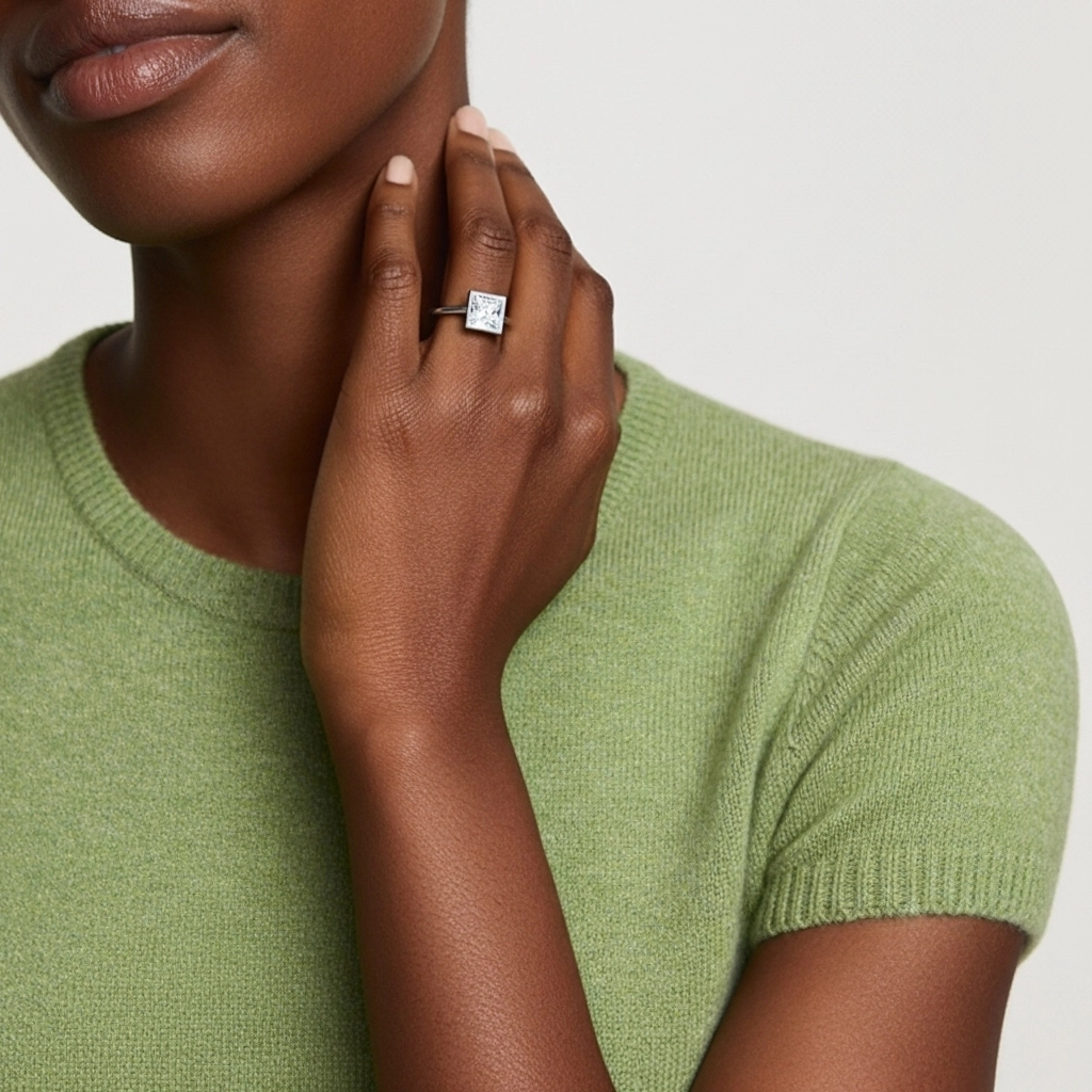 2.00ct Moissanite Bague de fiançailles Argent sterling 925