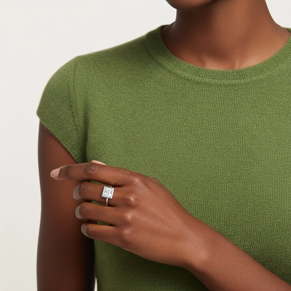 2.00ct Moissanite Bague de fiançailles Argent sterling 925