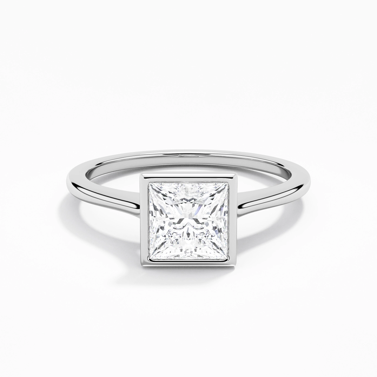 1.00ct Moissanite Engagement Ring 925 Sterling Silver