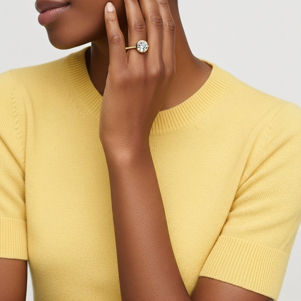 1.50ct Moissanite Bague de fiançailles Argent sterling 925