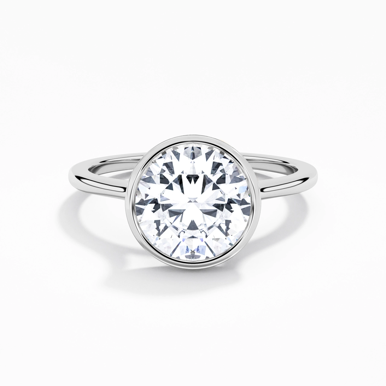 Understated Round 2.00ct Moissanite Engagement Ring