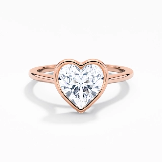 Understated Heart 1.50ct Moissanite Engagement Ring