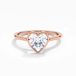 Understated Heart 1.00ct Moissanite Engagement Ring