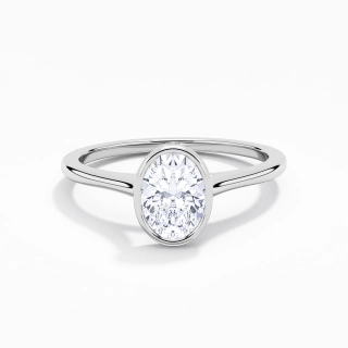 Understated Oval 1.00ct Moissanite Engagement Ring