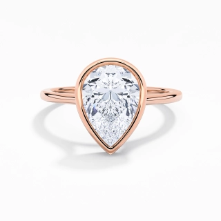 Understated Pear 2.00ct Moissanite Engagement Ring