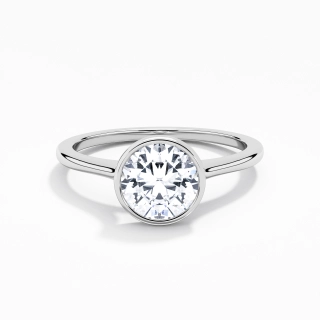 Understated Round 1.00ct Moissanite Engagement Ring