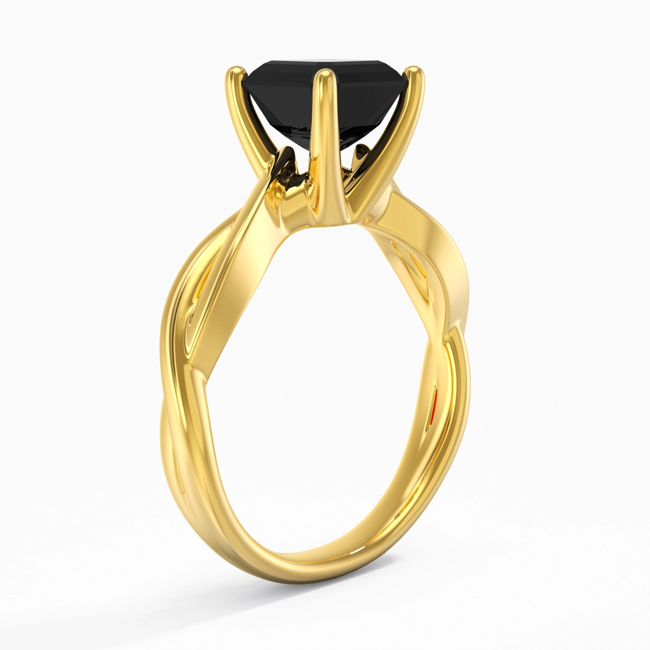 Sobre Asscher 1.50ct Moissanite Zircon cubique Bague de fiançailles