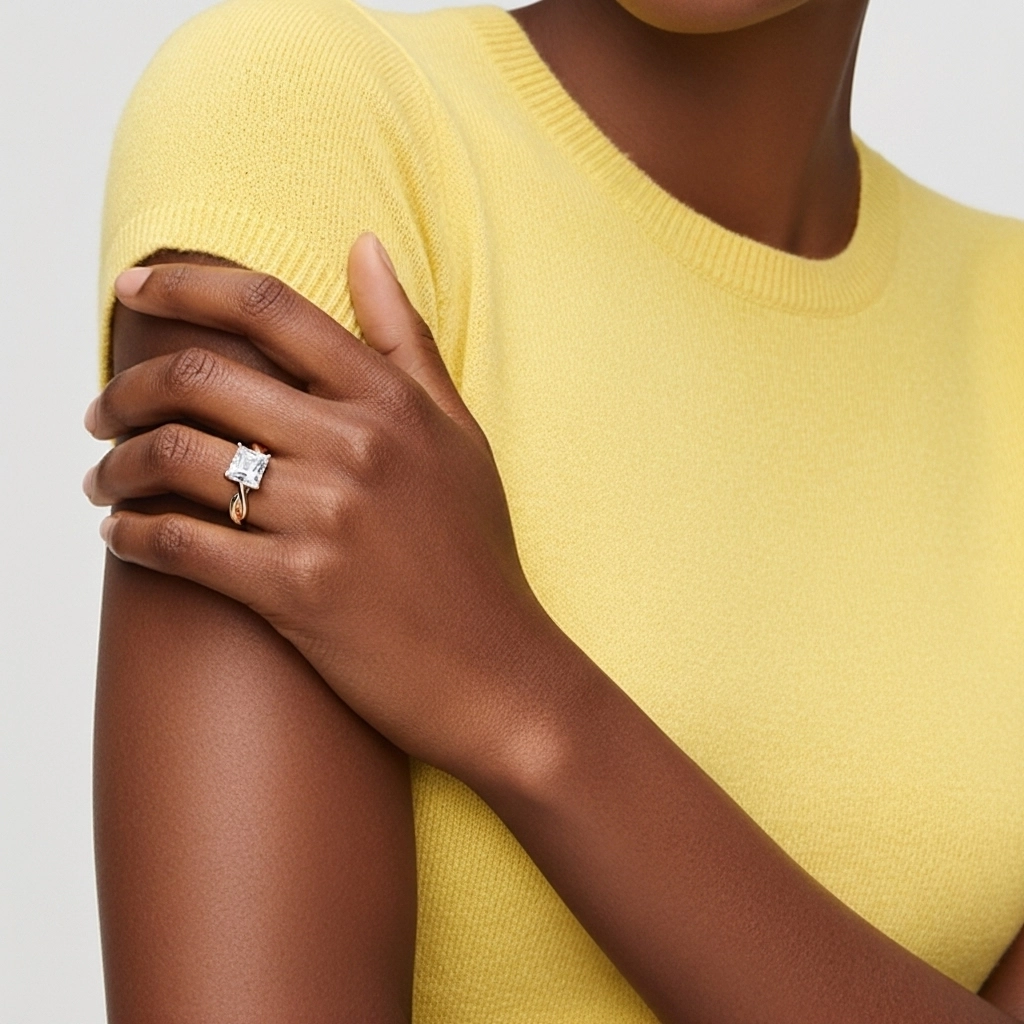 1.00ct Moissanite Bague de fiançailles Argent sterling 925