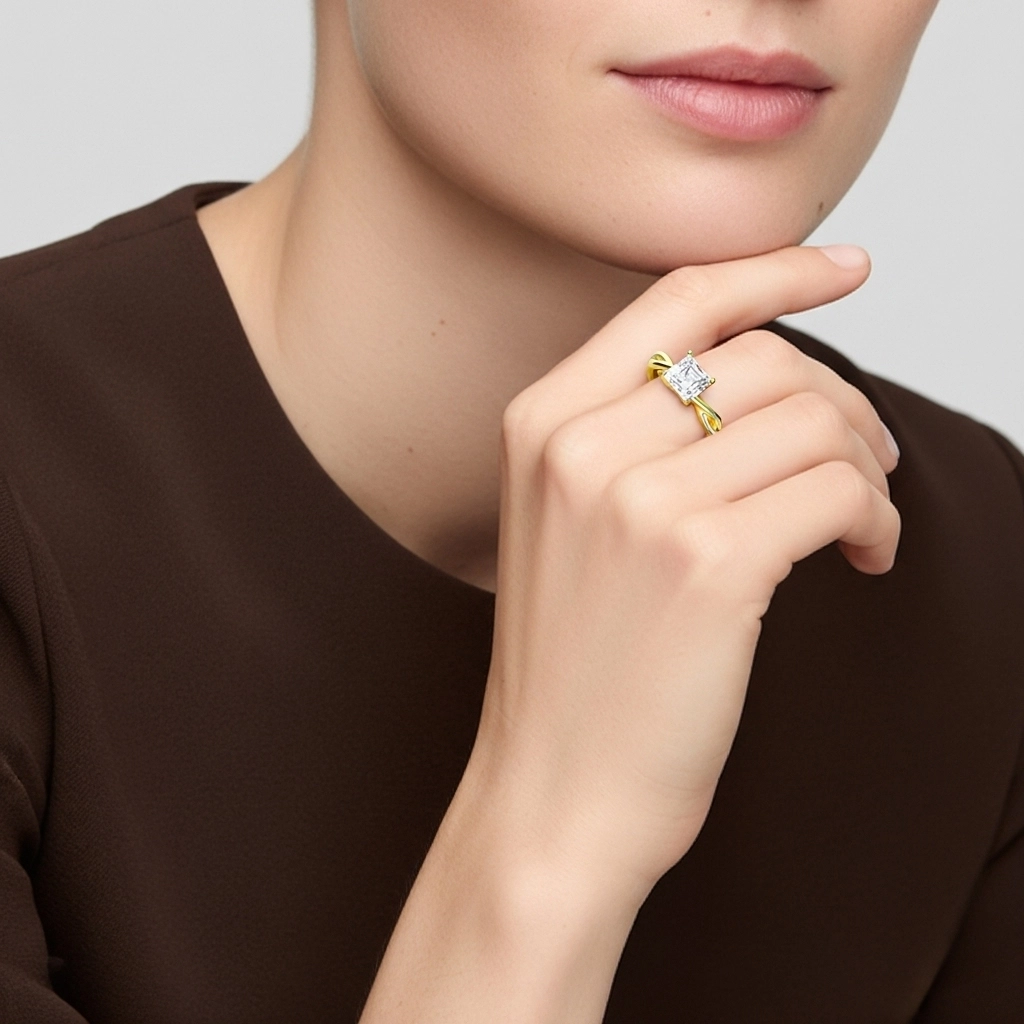 2.00ct Moissanite Bague de fiançailles Argent sterling 925