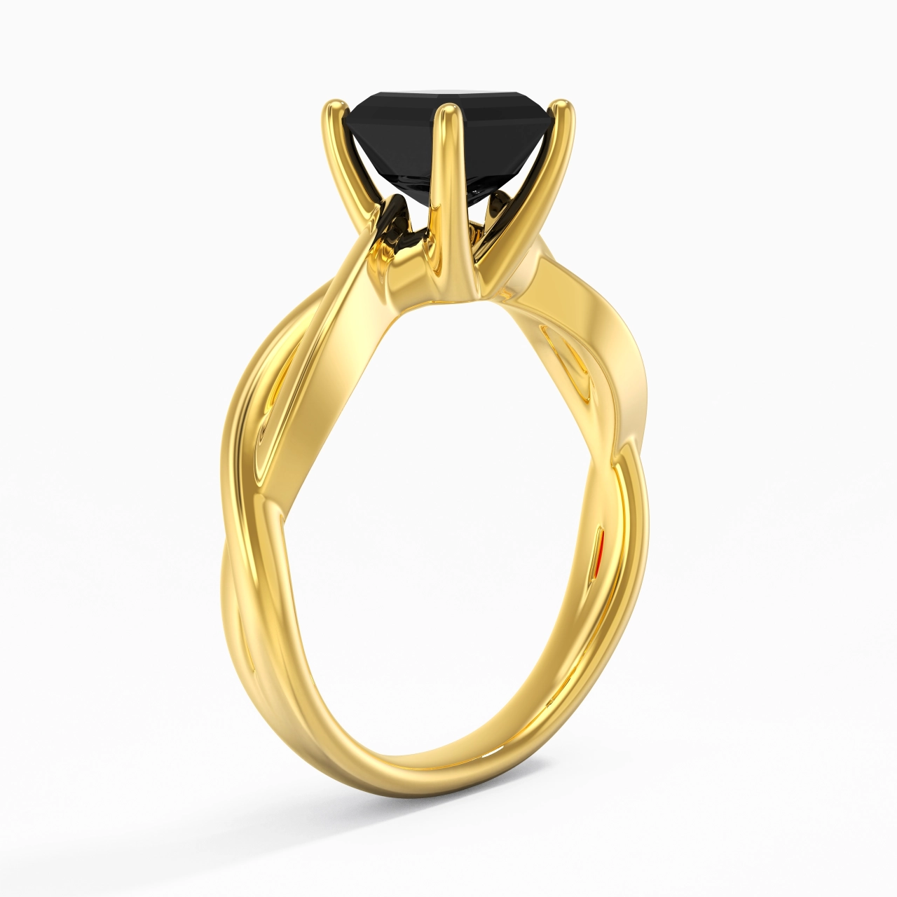 Sobre Asscher 1.00ct Moissanite Zircon cubique Bague de fiançailles