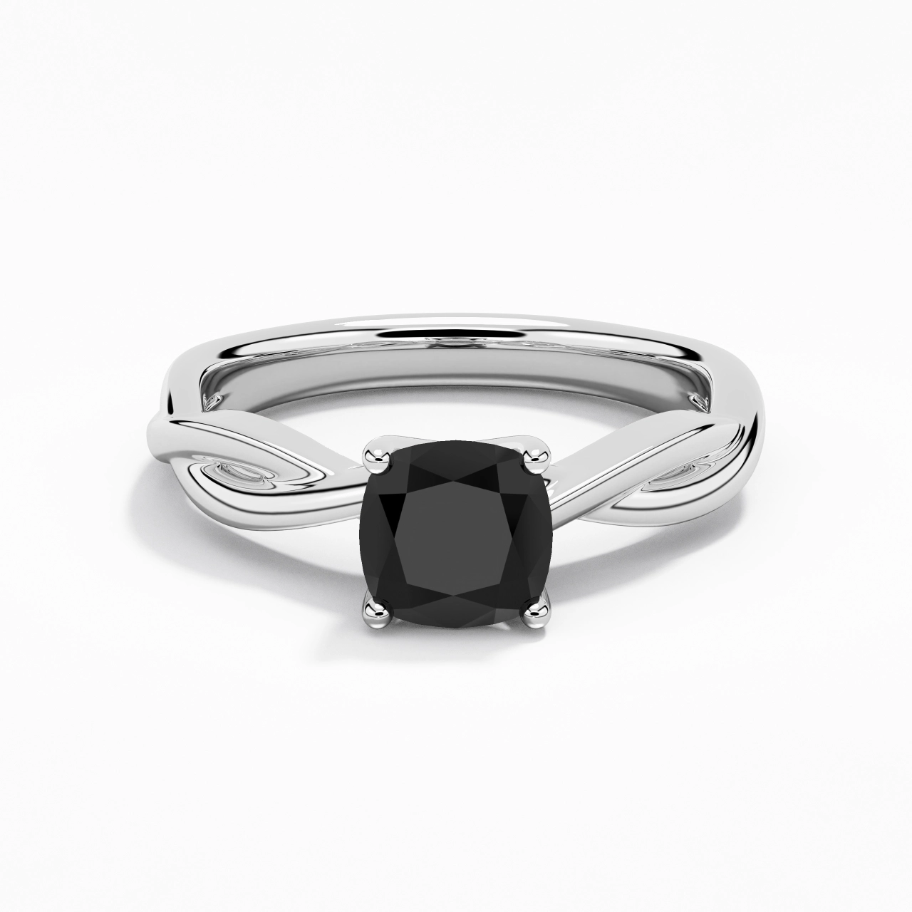 Sobre Coussin 1.50ct Moissanite Zircon cubique Bague de fiançailles
