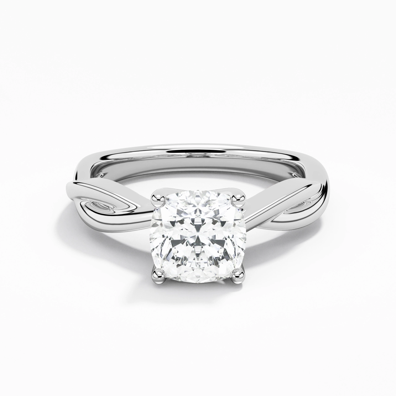 Understated Cushion 1.50ct Moissanite Engagement Ring