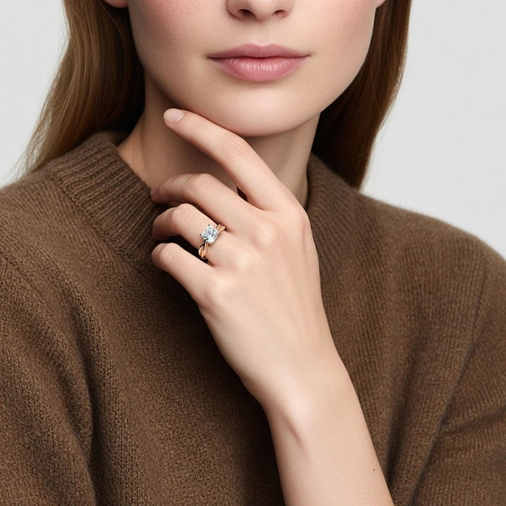 Understated Cushion 1.00ct Moissanite Engagement Ring