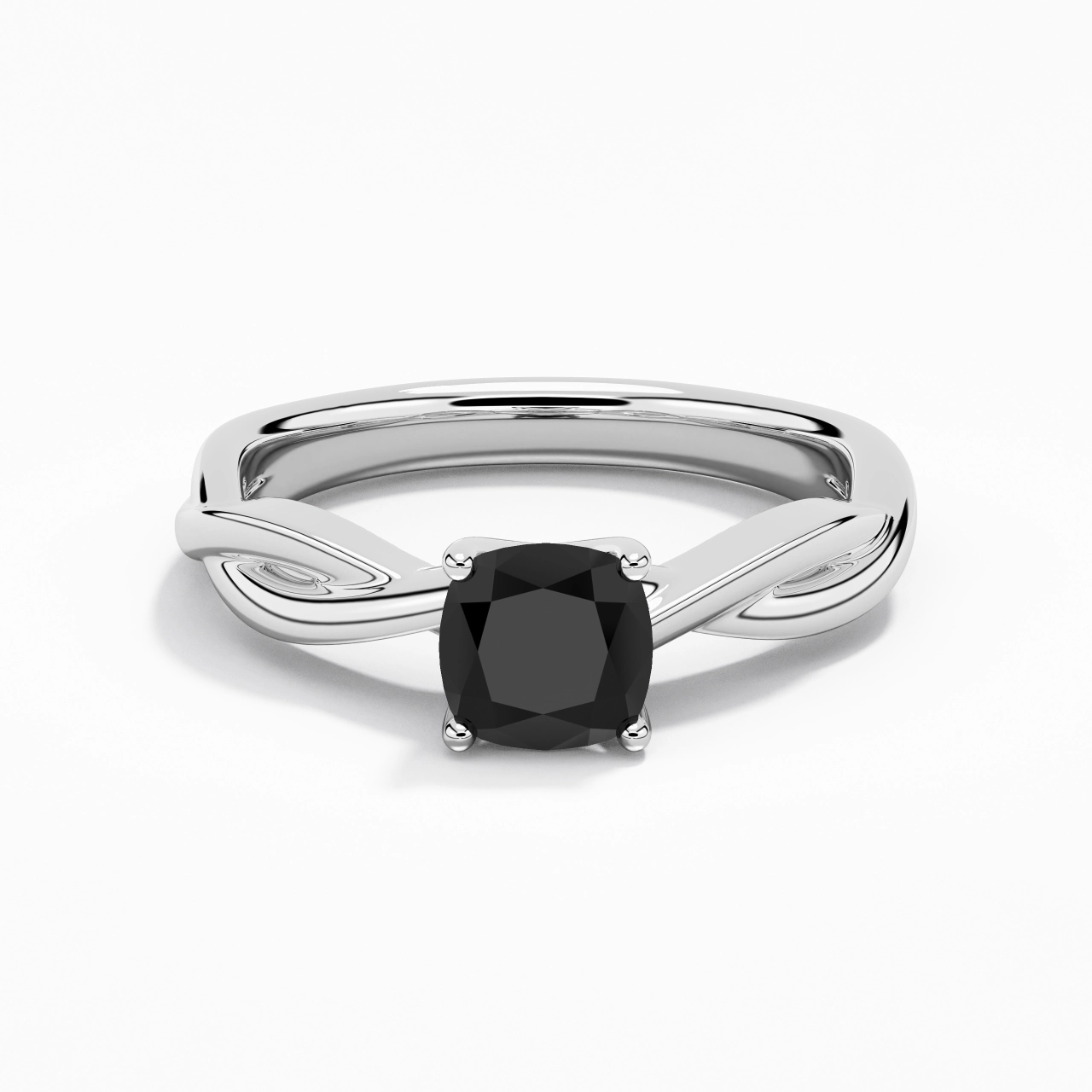 Sobre Coussin 1.00ct Moissanite Zircon cubique Bague de fiançailles
