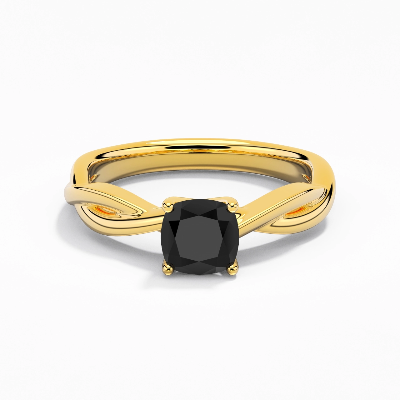 Sobre Coussin 1.00ct Moissanite Zircon cubique Bague de fiançailles