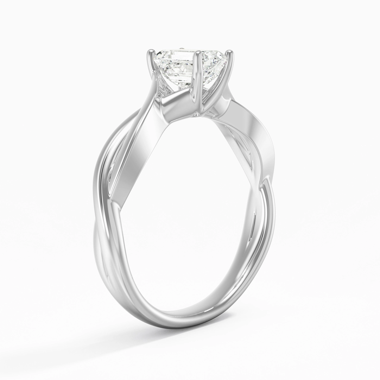 Sobre Émeraude 0.80ct Moissanite Moissanite Bague de fiançailles