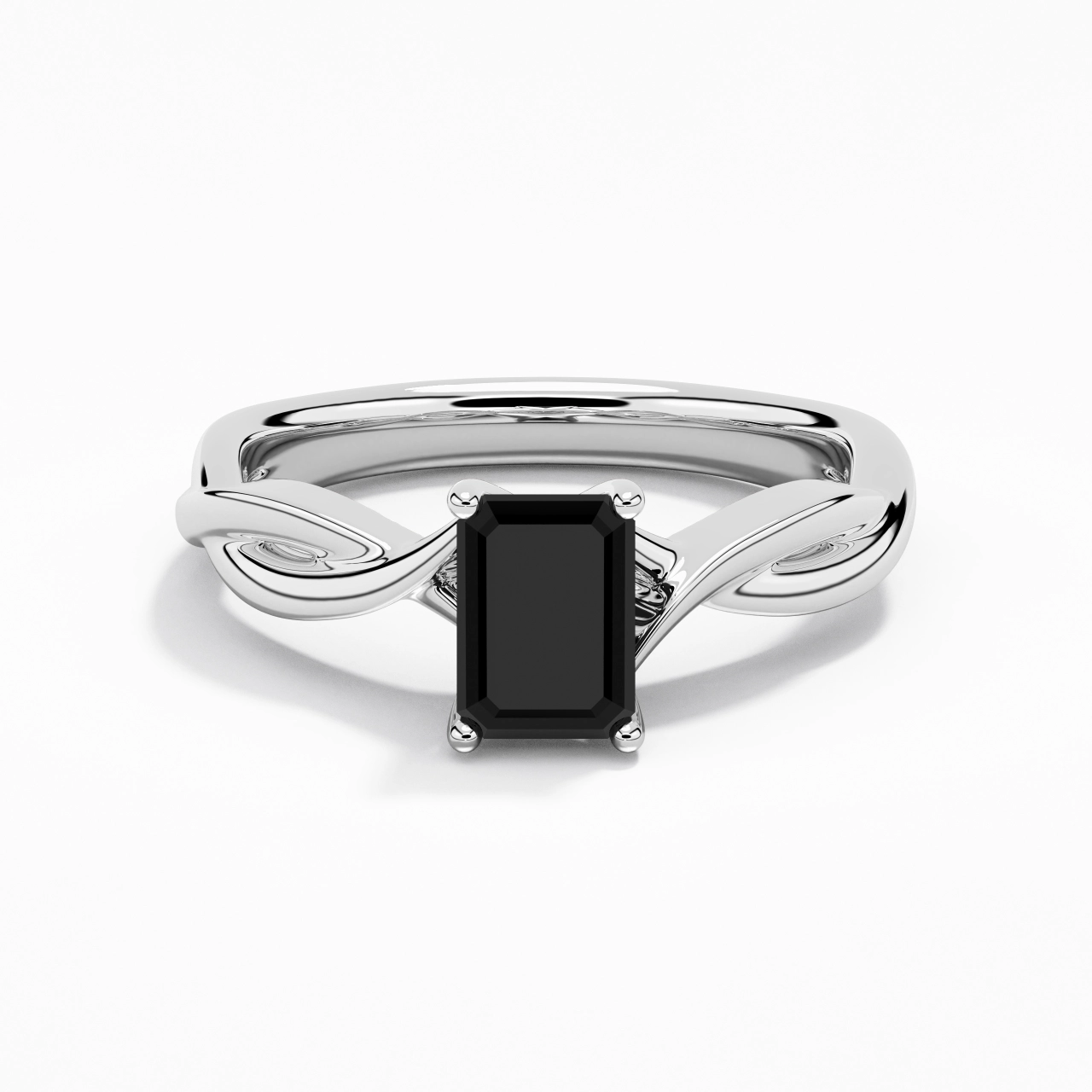Sobre Émeraude 1.00ct Moissanite Zircon cubique Bague de fiançailles