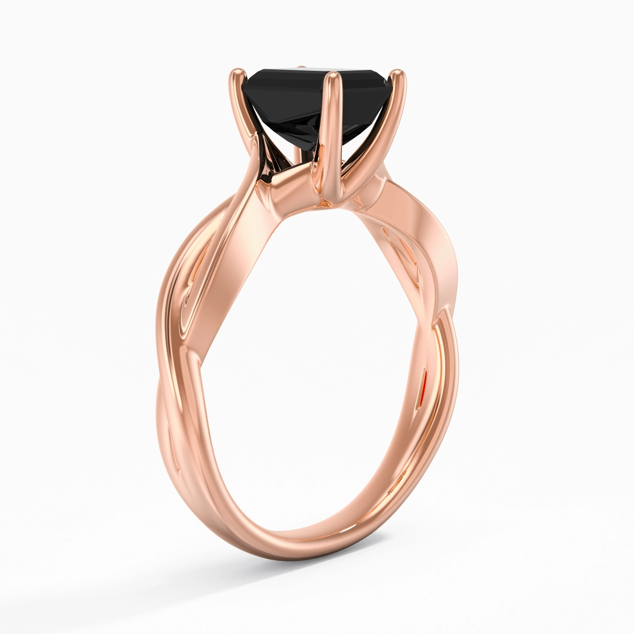 Sobre Émeraude 1.00ct Moissanite Zircon cubique Bague de fiançailles