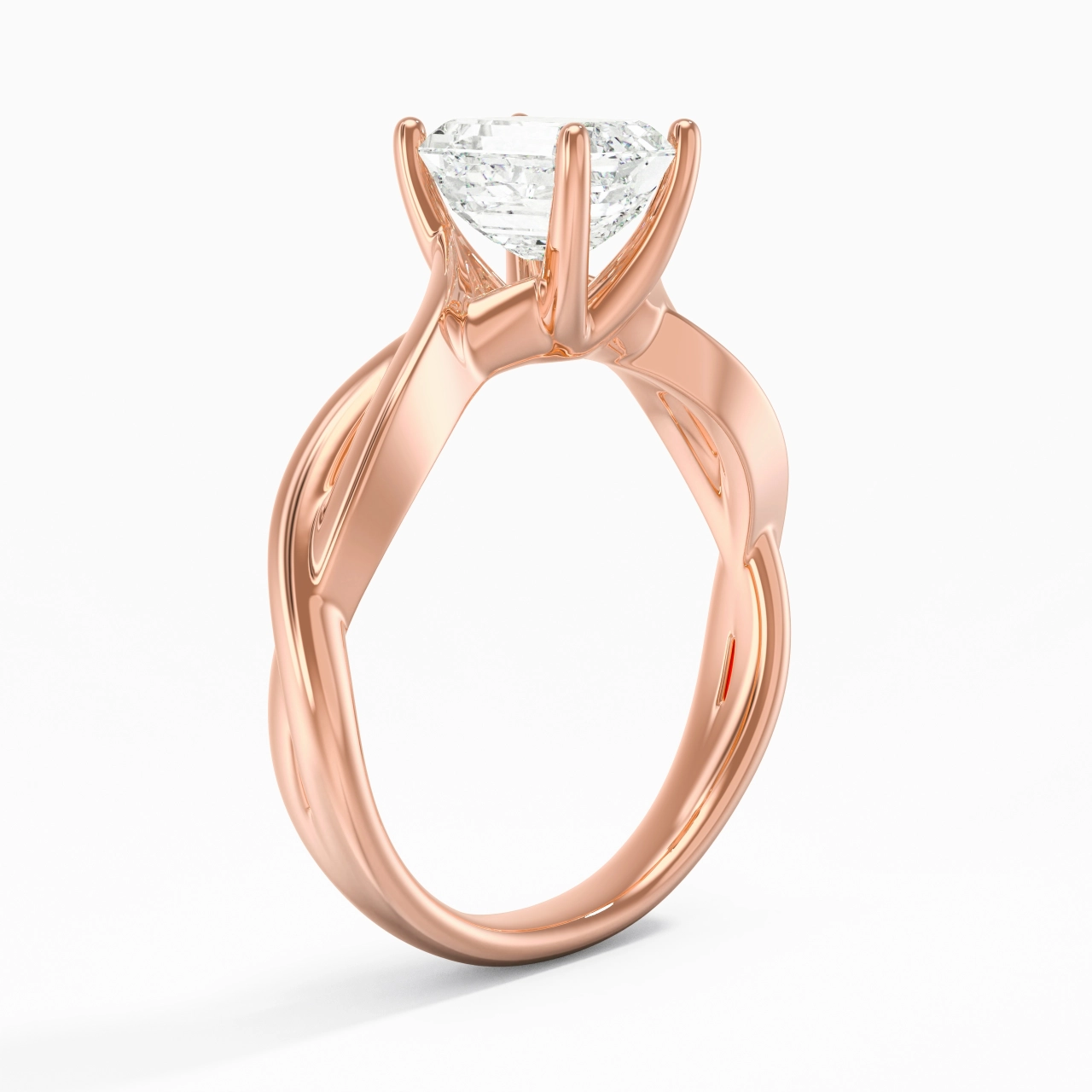 Sobre Émeraude 1.00ct Moissanite Moissanite Bague de fiançailles