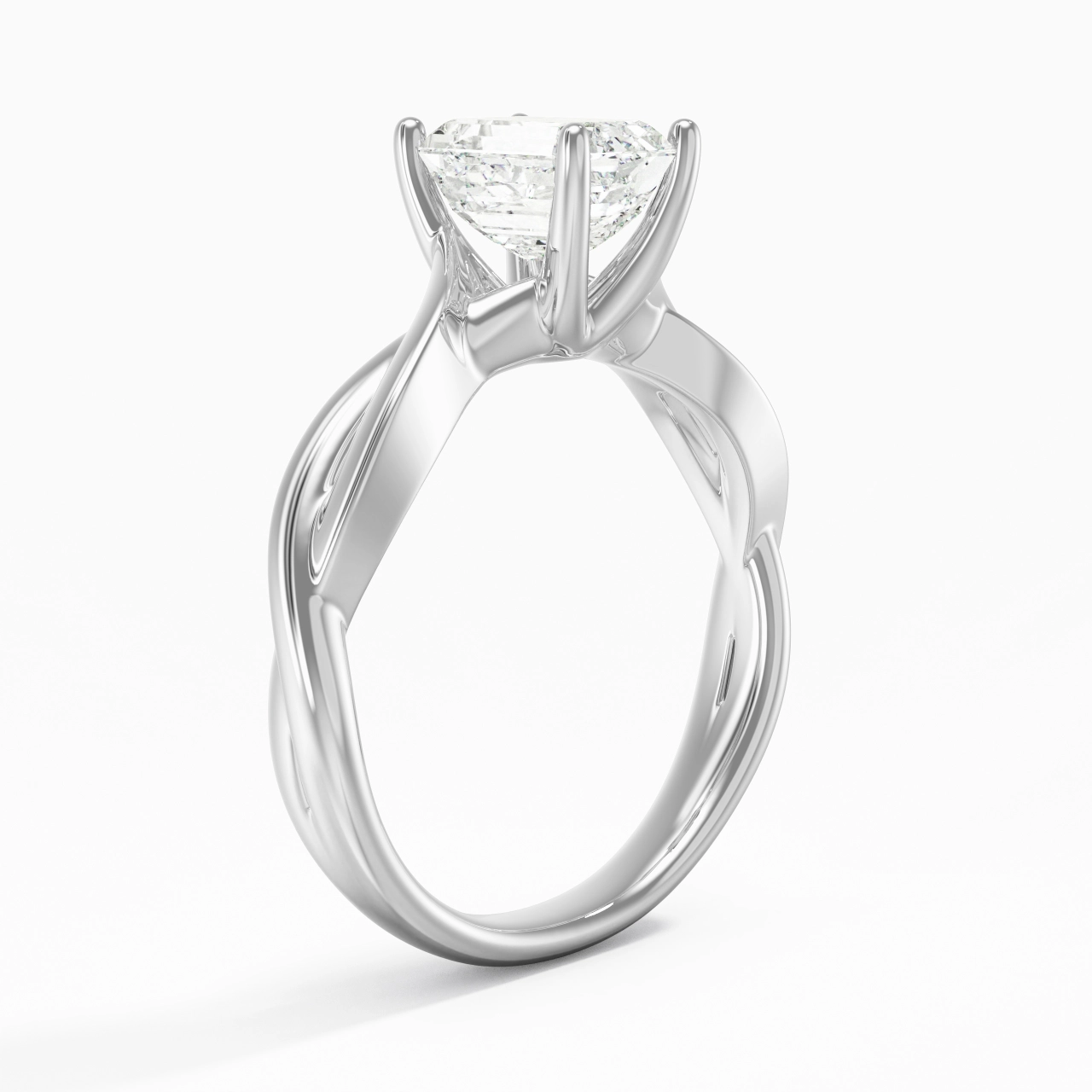 Sobre Émeraude 1.00ct Moissanite Moissanite Bague de fiançailles