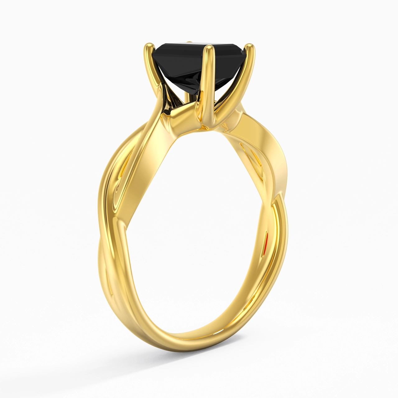 Sobre Émeraude 1.00ct Moissanite Zircon cubique Bague de fiançailles