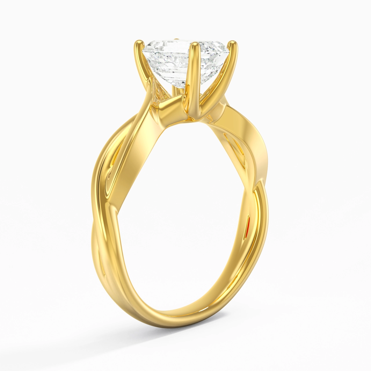 Sobre Émeraude 1.00ct Moissanite Moissanite Bague de fiançailles