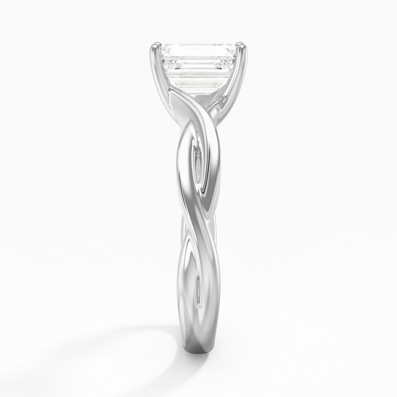 Sobre Émeraude 1.00ct Moissanite Moissanite Bague de fiançailles