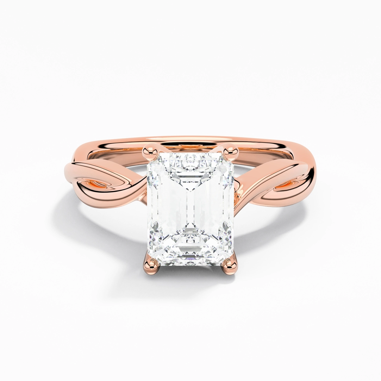 Sobre Émeraude 2.00ct Moissanite Moissanite Bague de fiançailles