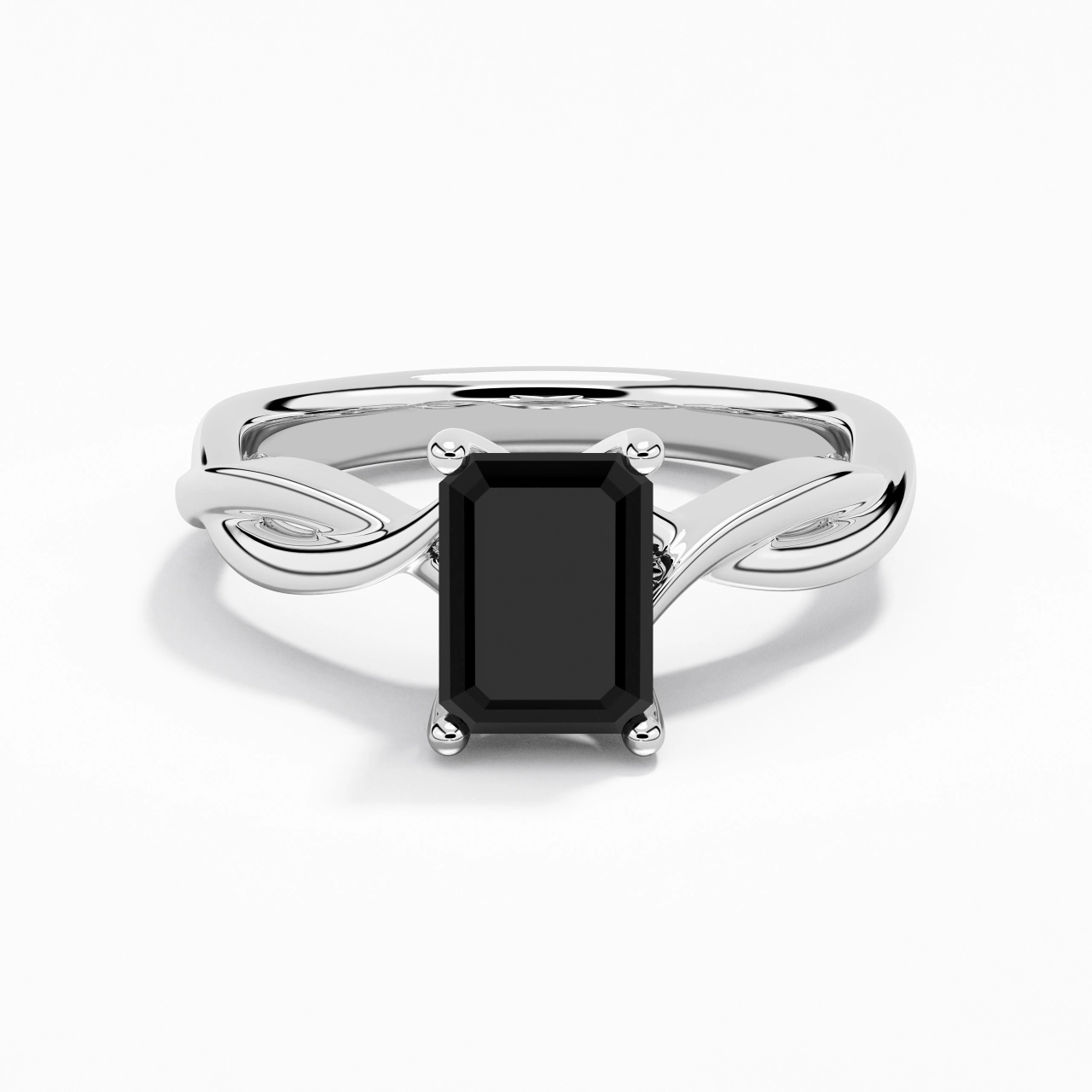 Sobre Émeraude 2.00ct Moissanite Zircon cubique Bague de fiançailles