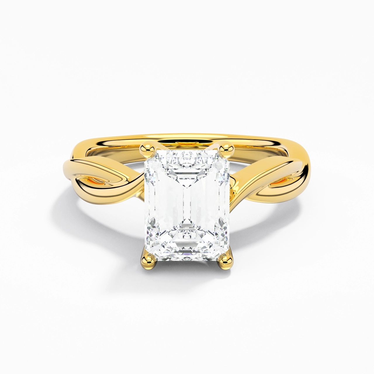 Sobre Émeraude 2.00ct Moissanite Moissanite Bague de fiançailles