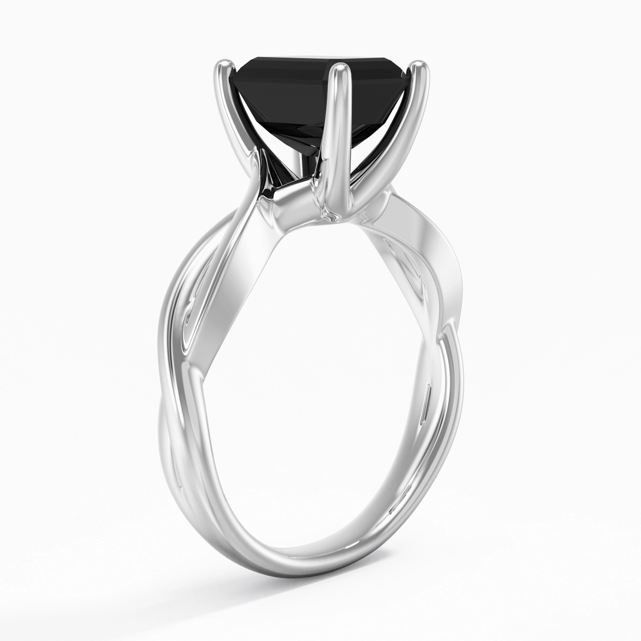 Sobre Émeraude 2.00ct Moissanite Zircon cubique Bague de fiançailles