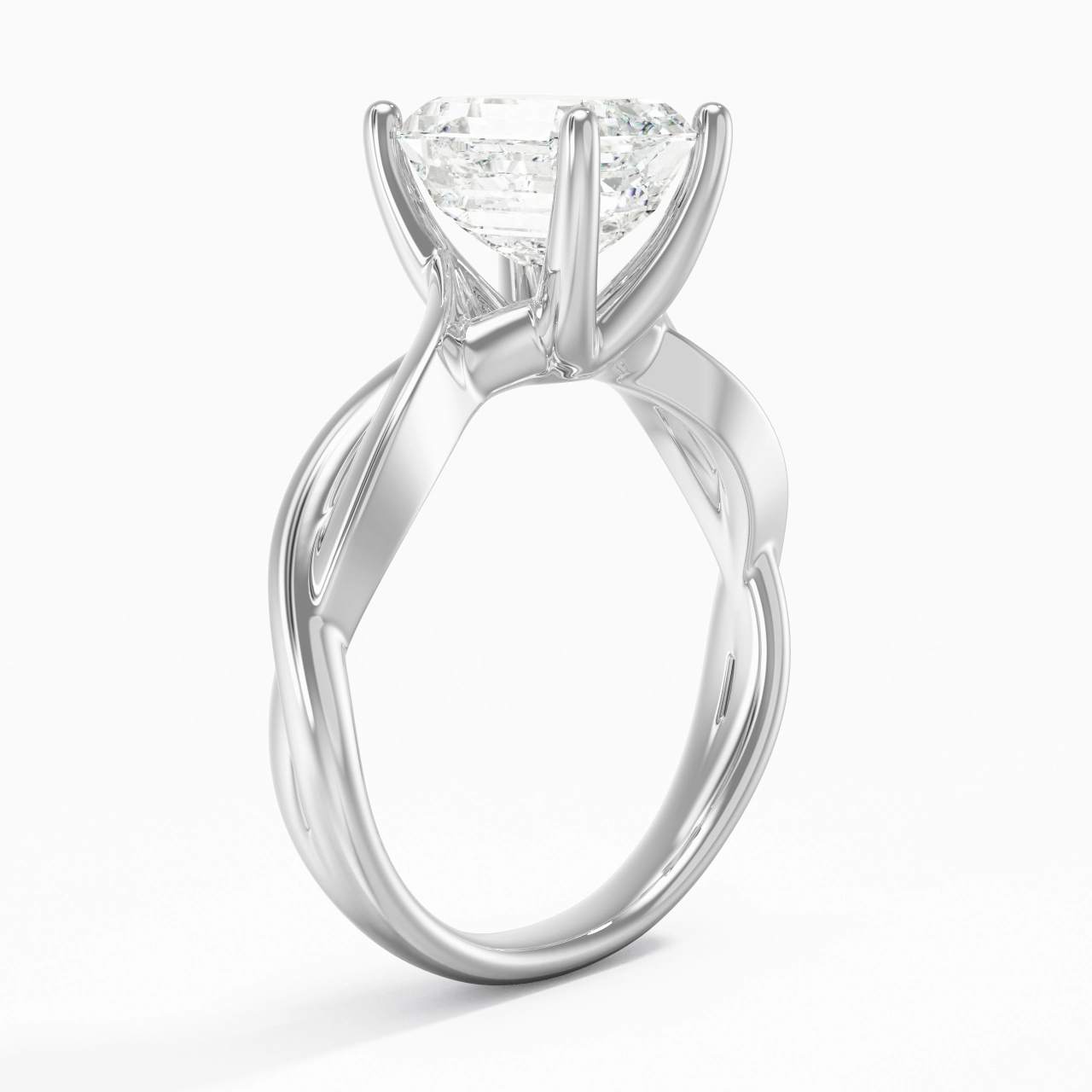 Understated Emerald 2.00ct Moissanite Moissanite Engagement Ring