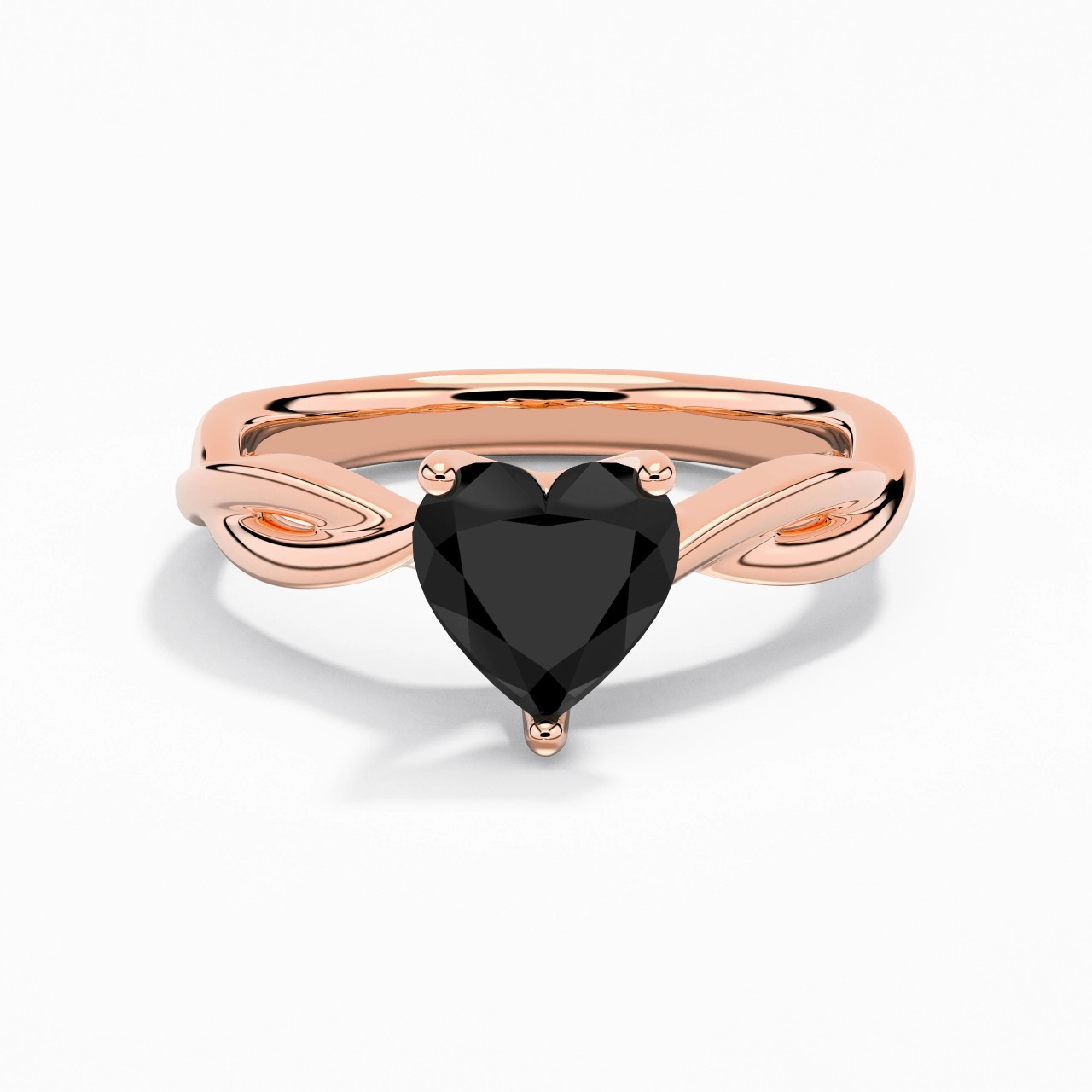 Understated Heart 1.50ct Moissanite Cubic Zirconia Engagement Ring
