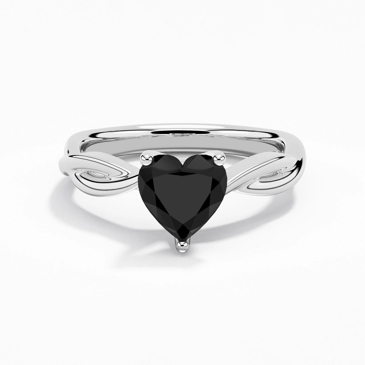 Sobre Cœur 1.50ct Moissanite Zircon cubique Bague de fiançailles