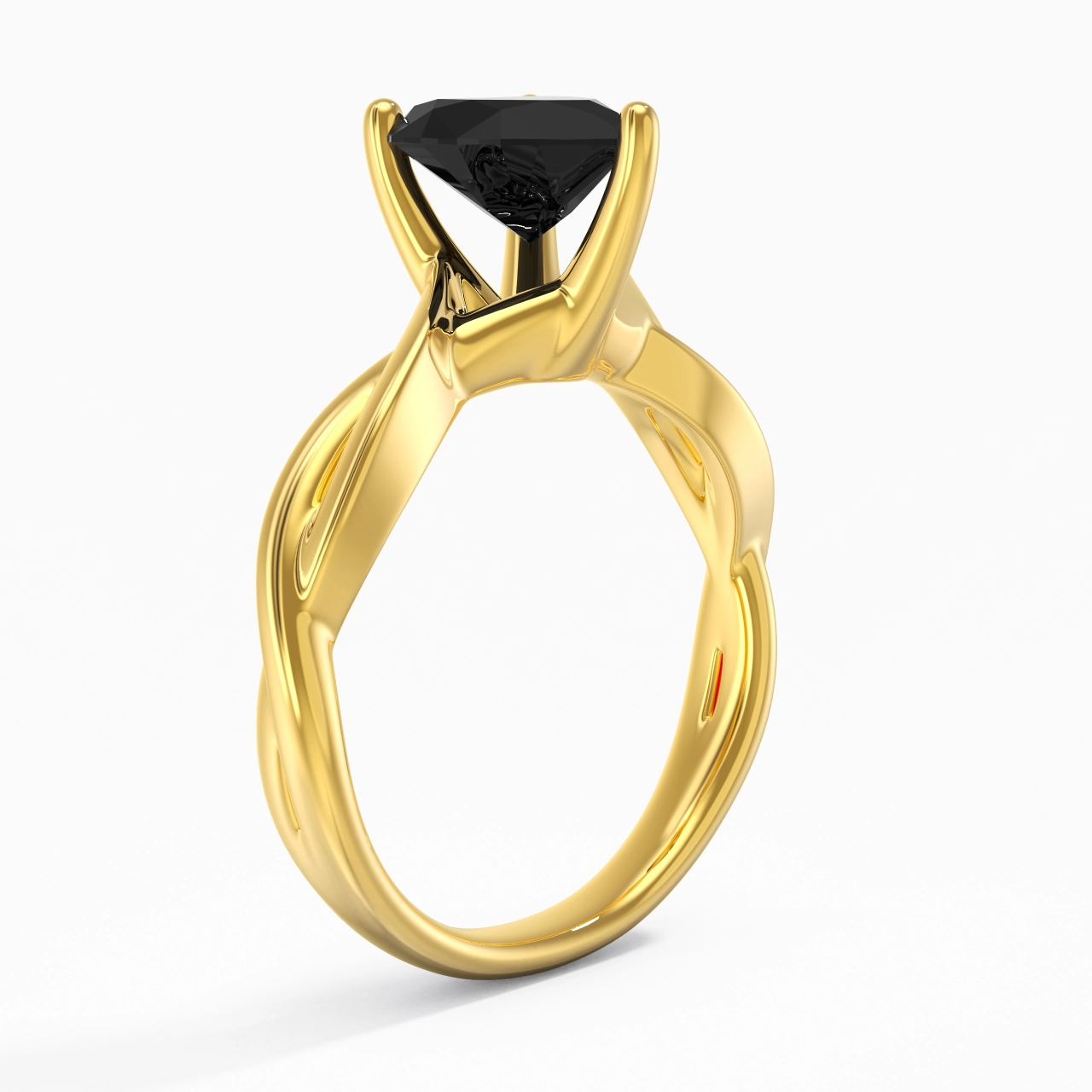 Sobre Cœur 1.50ct Moissanite Zircon cubique Bague de fiançailles