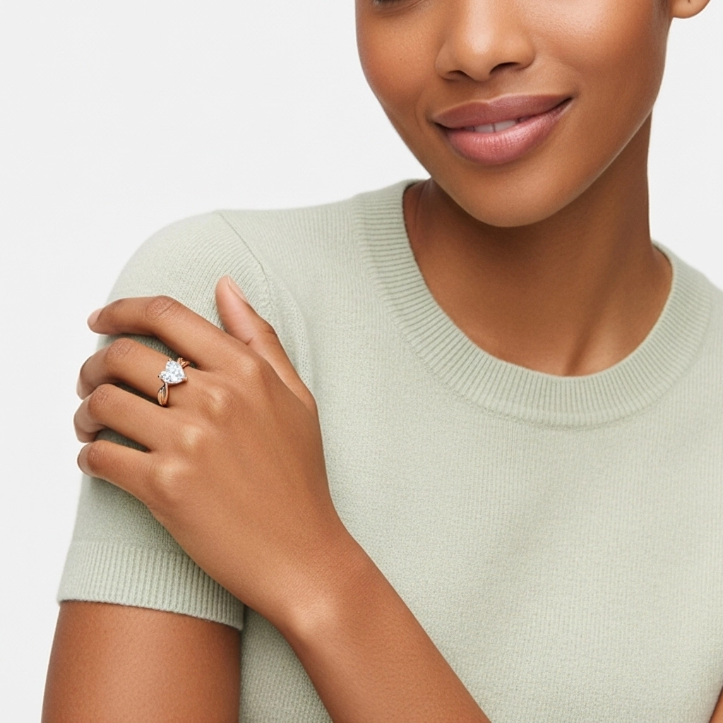 2.00ct Moissanite Bague de fiançailles Argent sterling 925