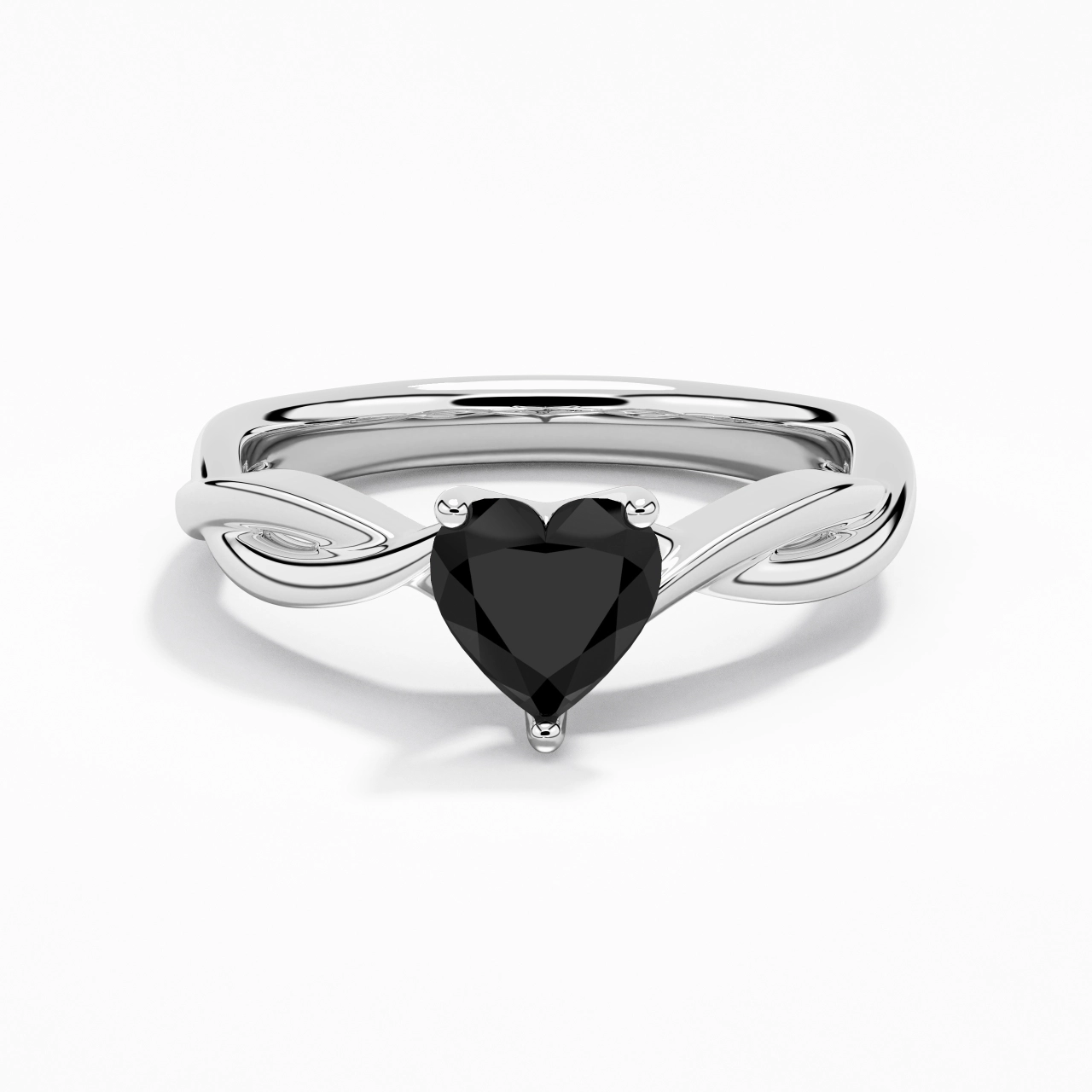 Sobre Cœur 1.00ct Moissanite Zircon cubique Bague de fiançailles