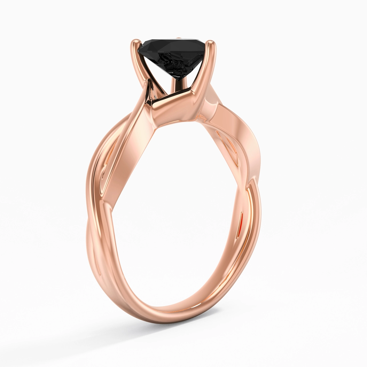 Sobre Cœur 1.00ct Moissanite Zircon cubique Bague de fiançailles