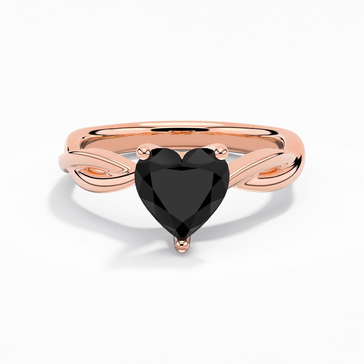 Sobre Cœur 2.00ct Moissanite Zircon cubique Bague de fiançailles
