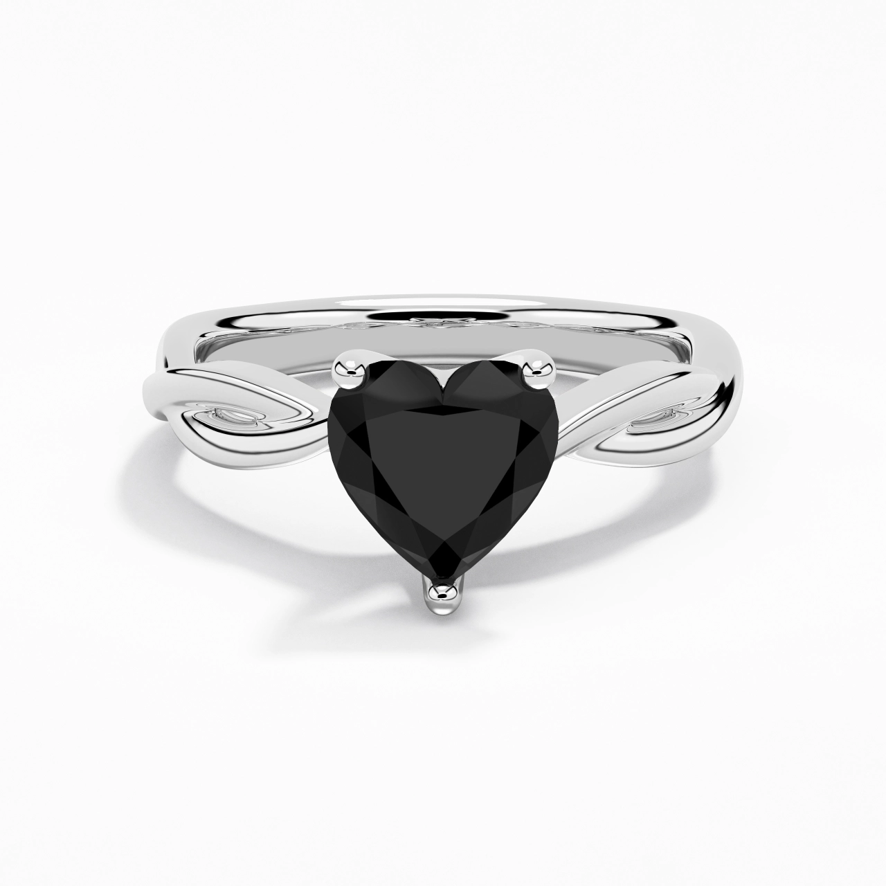 Sobre Cœur 2.00ct Moissanite Zircon cubique Bague de fiançailles