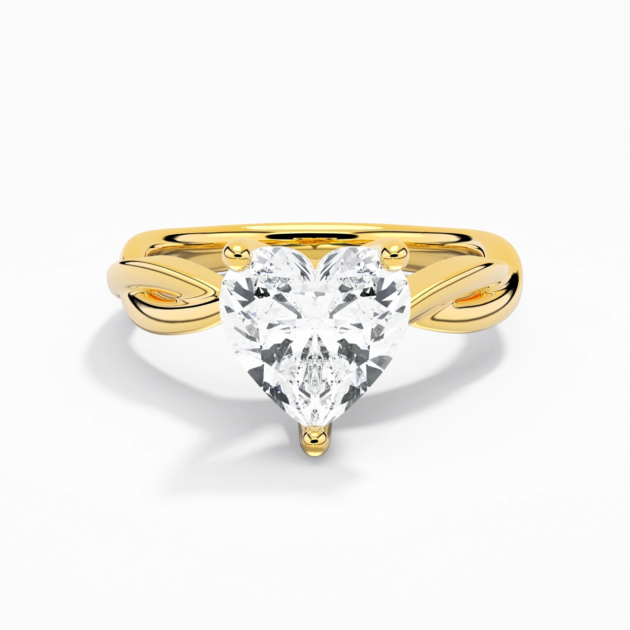 Understated Heart 2.00ct Moissanite Engagement Ring