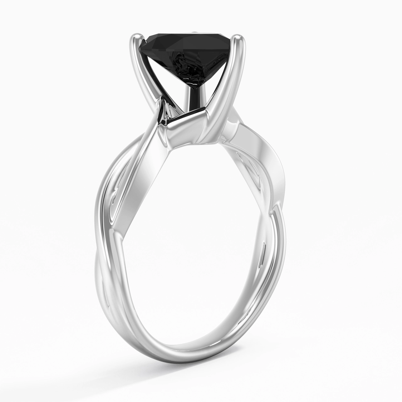 Sobre Cœur 2.00ct Moissanite Zircon cubique Bague de fiançailles